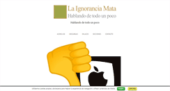 Desktop Screenshot of laignoranciamata.net